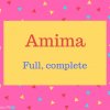 Amima Name Meaning Full, complete