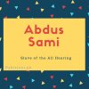 Abdus Sami name meaning Slave of the All Hearing