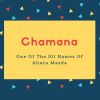 Chamana Name Meaning One Of The 101 Names Of Ahura Mazda