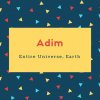 Adim Name Meaning Entire Universe, Earth