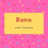 Bano Name Meaning Lady Princess