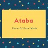 Ataba Name Meaning Piece Of Pure Musk