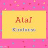 Ataf name Meaning Kindness.