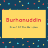 Burhanuddin Name Meaning Proof Of The Religion