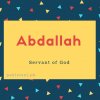 Abdallah name meaning Servant Of The Generous OneServant of God.