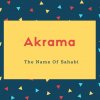 Akrama Name Meaning The Name Of Sahabi