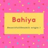 Bahiya Name Meaning Beautiful(Swahili origin )