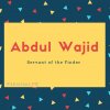 Abdul Wajid