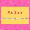 Asilah name Meaning Noble origin, pure.