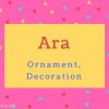 Ara Name Meaning Ornament, Decoration.