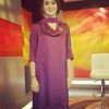 Cute Kanwal Dua in Dark Purple Dress