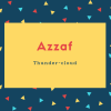 Azzaf Name Meaning Thunder-cloud