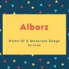 Alborz Name Meaning Name Of A Mountain Range In Iran