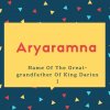Aryaramna Name Meaning Name Of The Great-grandfather Of King Darius I