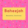 Baheejah Name Meaning Beautiful, Convivial
