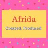 Afrida name meaning Created, Produced.