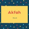 Akfah Name Meaning Black