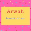 Arwah name Meaning Breath of air.