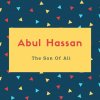 Abul Hassan Name Meaning The Son Of Ali