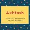 Akhfash Name Meaning There have been several men of this name