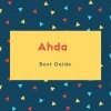 Ahda Name Meaning Best Guide