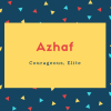 Azhaf Name Meaning Courageous, Elite