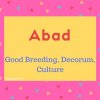 Adab Name Meaning Good Breeding, Decorum, Culture.