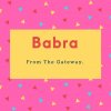Babra Name Foreign Woman