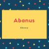 Abanus Name Meaning Ebony