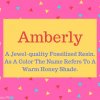 Amberly Name Meaning A Jewel-quality Fossilized Resin. As A Color The Name Refers To A Warm Honey Shade..