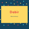 Dabir Name Meaning Secretary