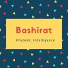 Bashirat Name Meaning Prudent, Intelligence