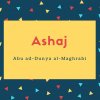 Ashaj Name Meaning Abu ad-Dunya al-Maghrabi