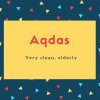 Aqdas Name Meaning Very clean, elderly