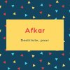 Afkar Name Meaning Destitute, poor