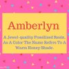Amberlyn Name Meaning A Jewel-quality Fossilized Resin. As A Color The Name Refers To A Warm Honey Shade.
