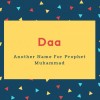 Daa Name Meaning Another Name For Prophet Muhammad
