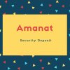 Amanat Name Meaning Security Deposit