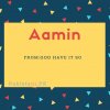 Aamin name meaning God Have It So.