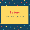 Bobac Name Meaning Little Father, Faithful