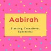 Aabirah Name Meaning