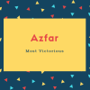 Azfar Name Meaning Most Victorious