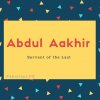 Abdul Aakhir