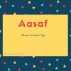 Aasaf name meaning Clear, Lined Up.