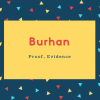 Burhan Name Meaning Proof, Evidence