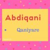 Abdiqani Name Meaning Qaniyare.