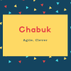 Chabuk Name Meaning Agile, Clever