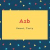 Azb Name Meaning Sweet, Tasty