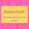 Amtullah Name Meaning Female Servant Of Allah