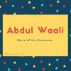 Abdul Waali